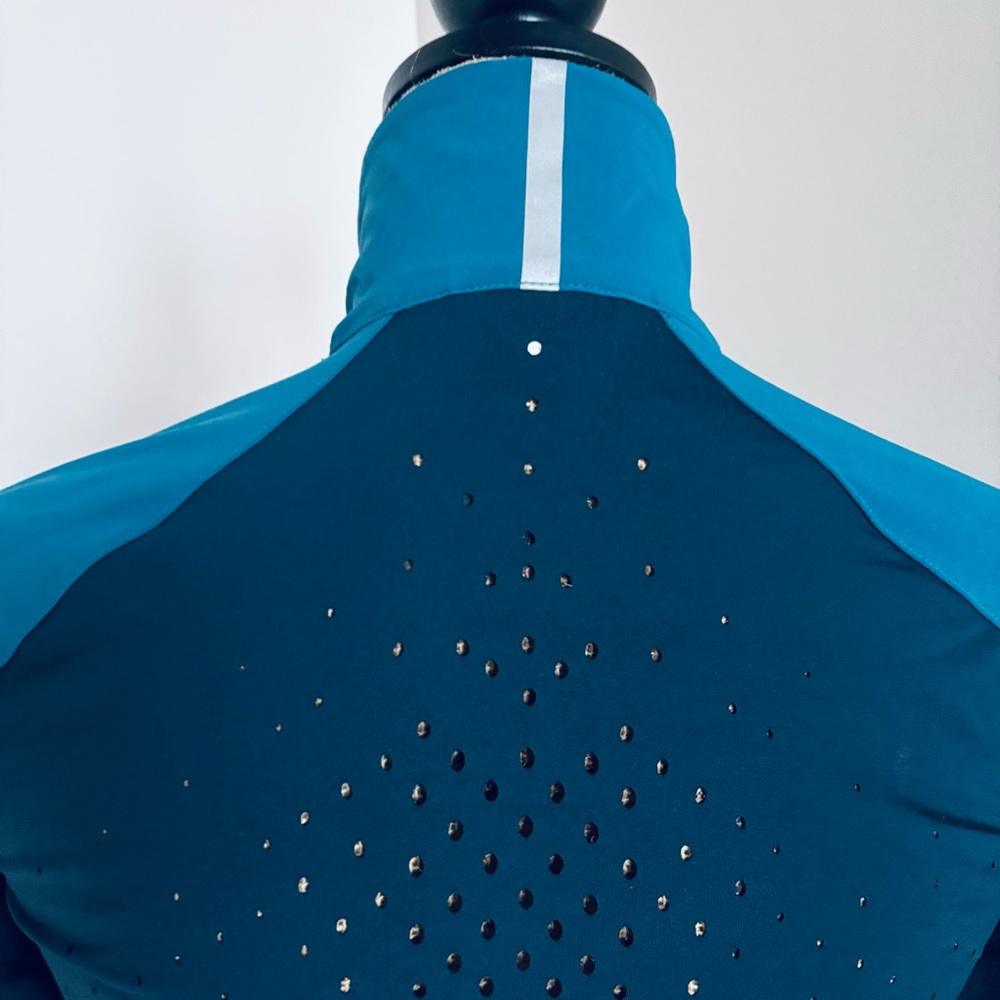 New Balance Women’s Precision Run Jacket XS Teal/Navy Blue - Picture 4 of 9